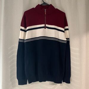 NWOT Striped Polo Sweater, Large